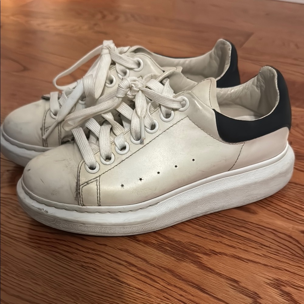 Alexander McQueen White and Black Sneakers